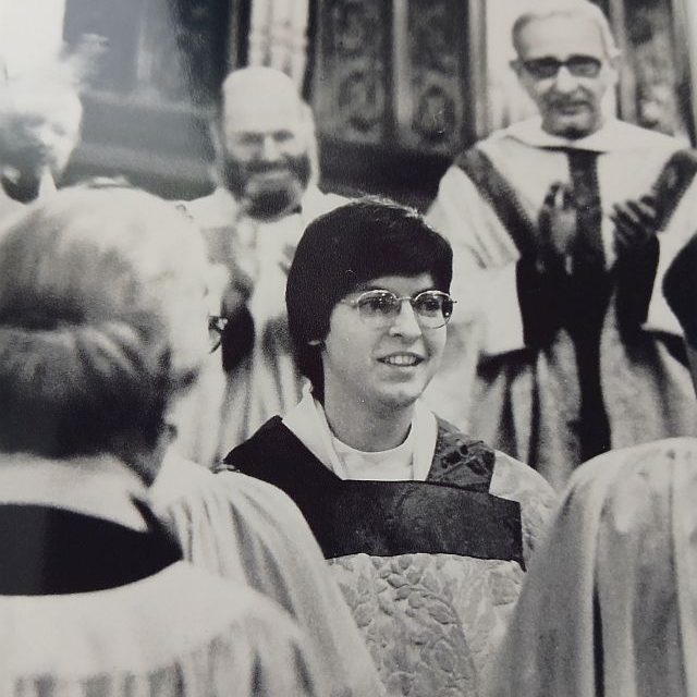 Ellen Barrett, at her priestly ordination